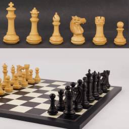24" MoW Ebonized Phalanx Executive Chess Set