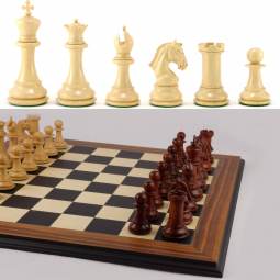 23" MoW Padouk Aurora Staunton Presidential Chess Set