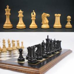 19" MoW Ebony Luxe Legionnaires Luxury Staunton Chess Set