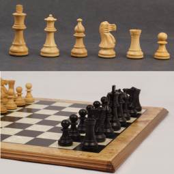 16" MoW Classics Ebonized Executive American Staunton Turkish Chess Set