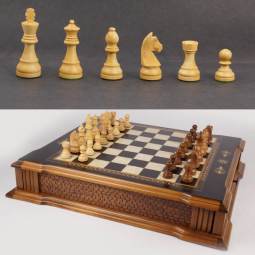 MoW Classics Honey Rosewood German Staunton Turkish Storage Chess Set