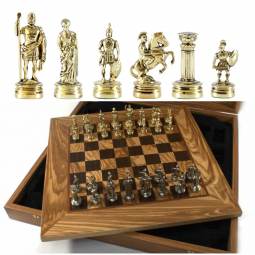 13 Luxury Desktop Archers Metal Chess Set with Case