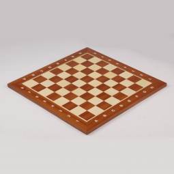 21 1/4" Mahogany & Sycamore Chess Board with 2 1/4" Squares & Notation