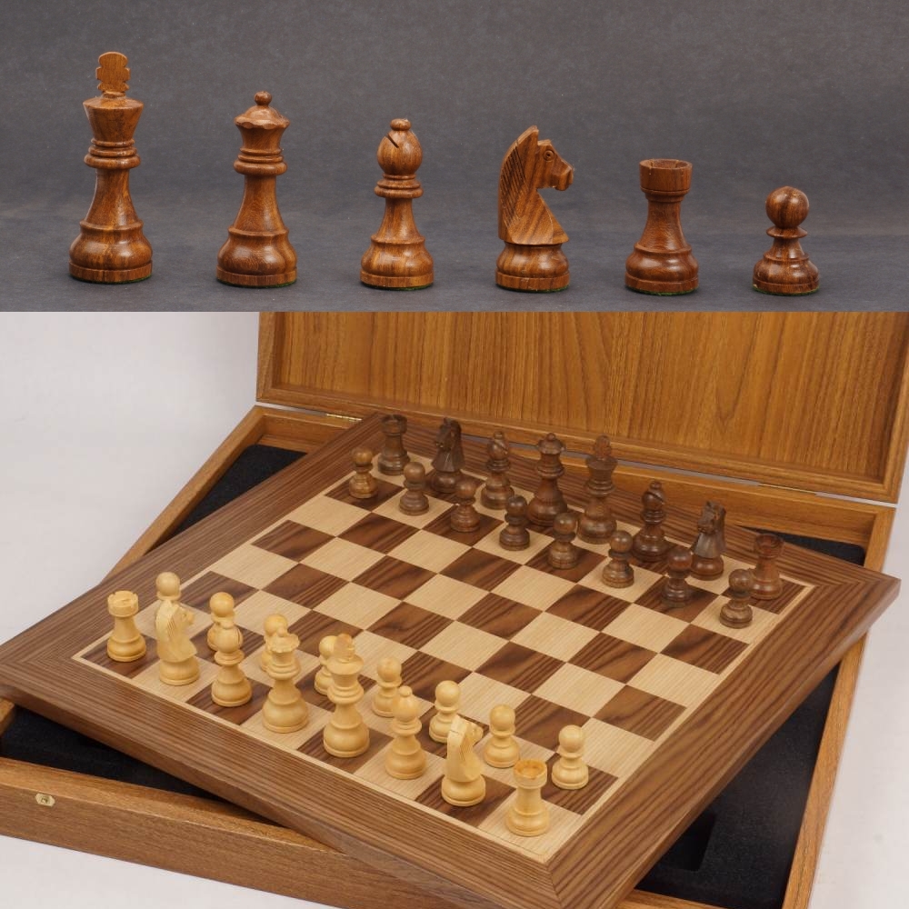 Travel Chess Board Set Luxury Wooden Kids Table Family Boardgame