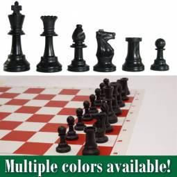 Professional Weighted Tournament Chess Set with Silicone Board
