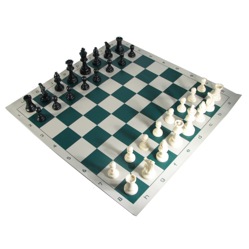 The Library Grandmaster Chess Set and Board Combination