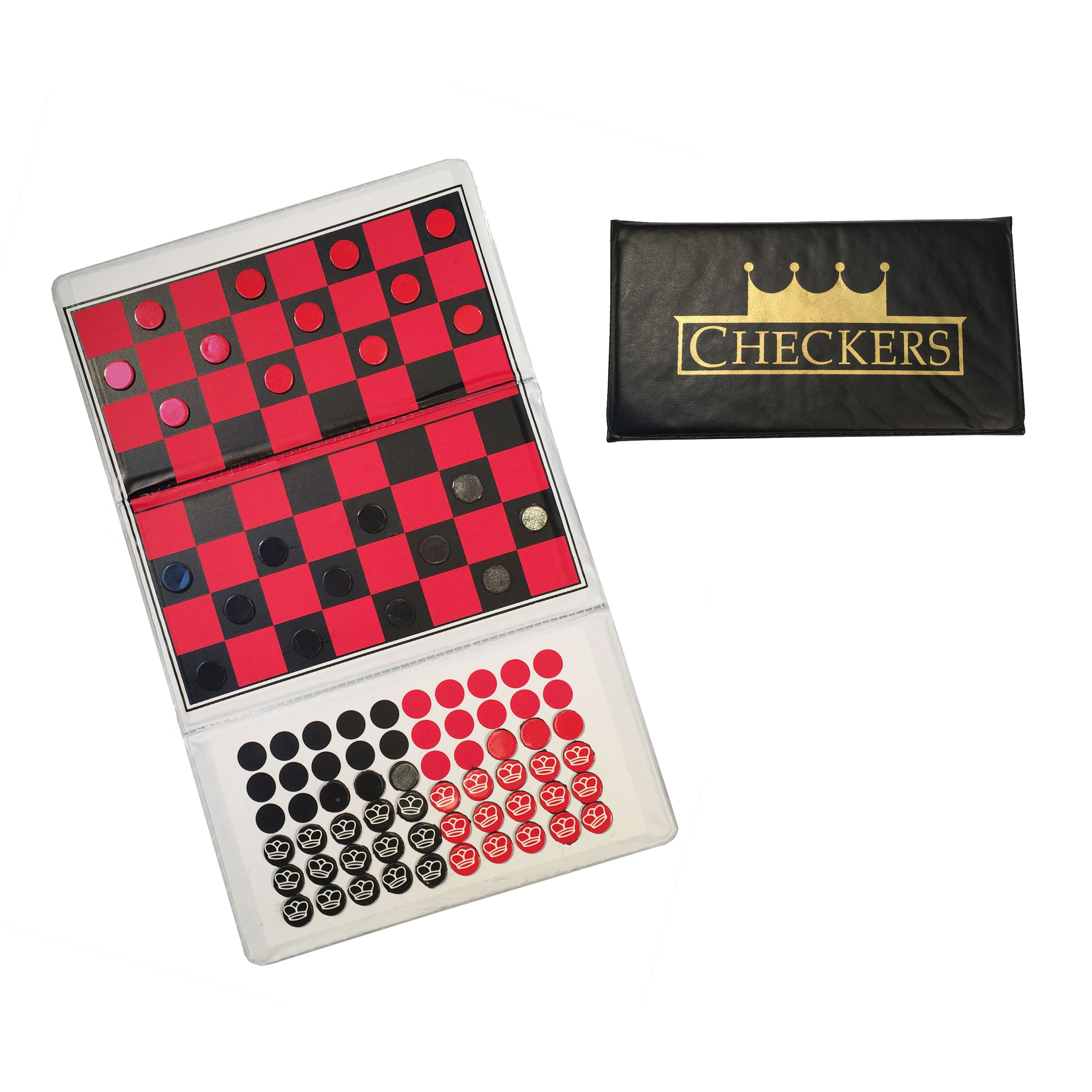 Magnetic Checkers Set - Black