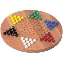 11 1/2" Cherry Wood Chinese Checkers