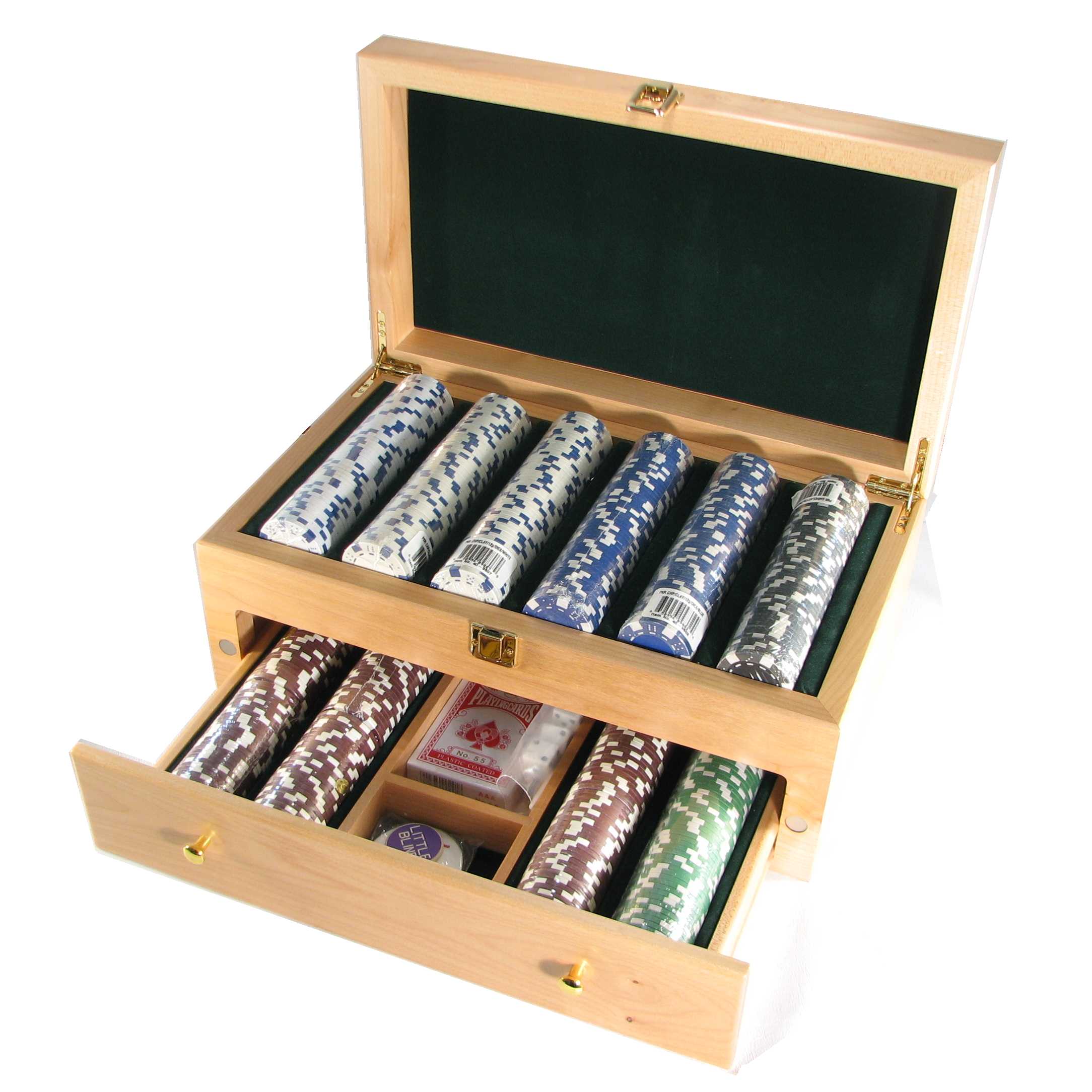 Deluxe Poker Set with Wooden Storage Box