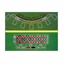 72'' x 36'' Blackjack & Roulette Felt Layout