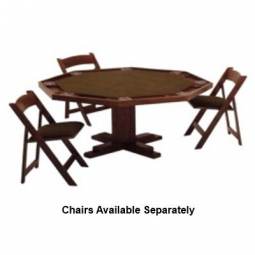 52" Oak Pedestal Poker Table