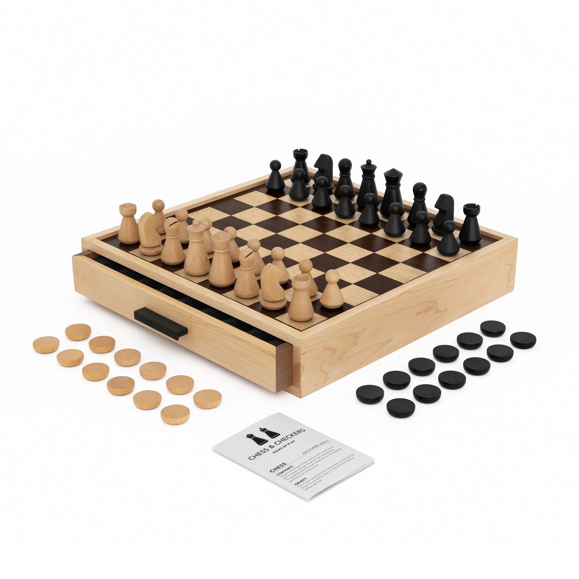 WS Game Company Chess & Checkers Board Game Set, Maple Wood on Food52