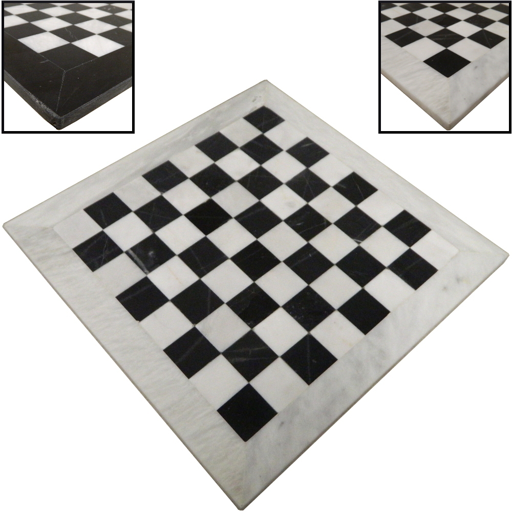 black and white marble chess board