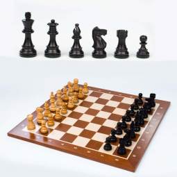 Brass Metal French Lardy Design Luxury Chess Pieces and Board Combo Set