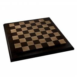 17 1/2" Interchange Ogee Wengue Frame Chess Board with 1 3/4" Squares