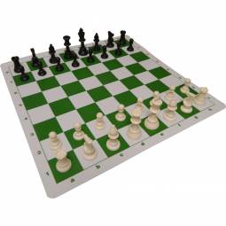 Professional Tournament Chess Set w/ Silicone Board