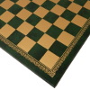 13" Green and Gold Leatherette Chess Board (Add 69.95)