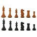 3 3/4" Ebonized Jacques Antiqued Weighted Staunton Chess Pieces