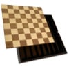 13 1/2" Walnut Finish Basic Storage Lid Chess Board (Add 99.95)
