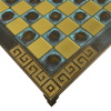 13" Oxidized Greek Key Metal Chess Board